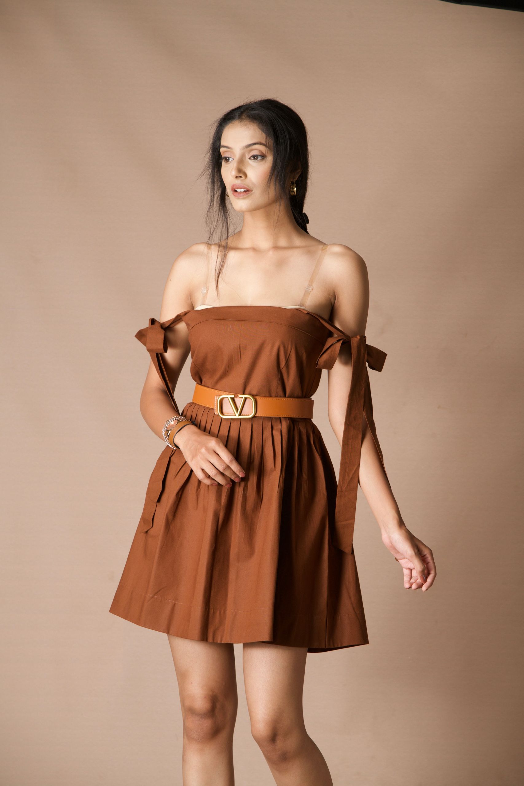 Mocha mousse dress