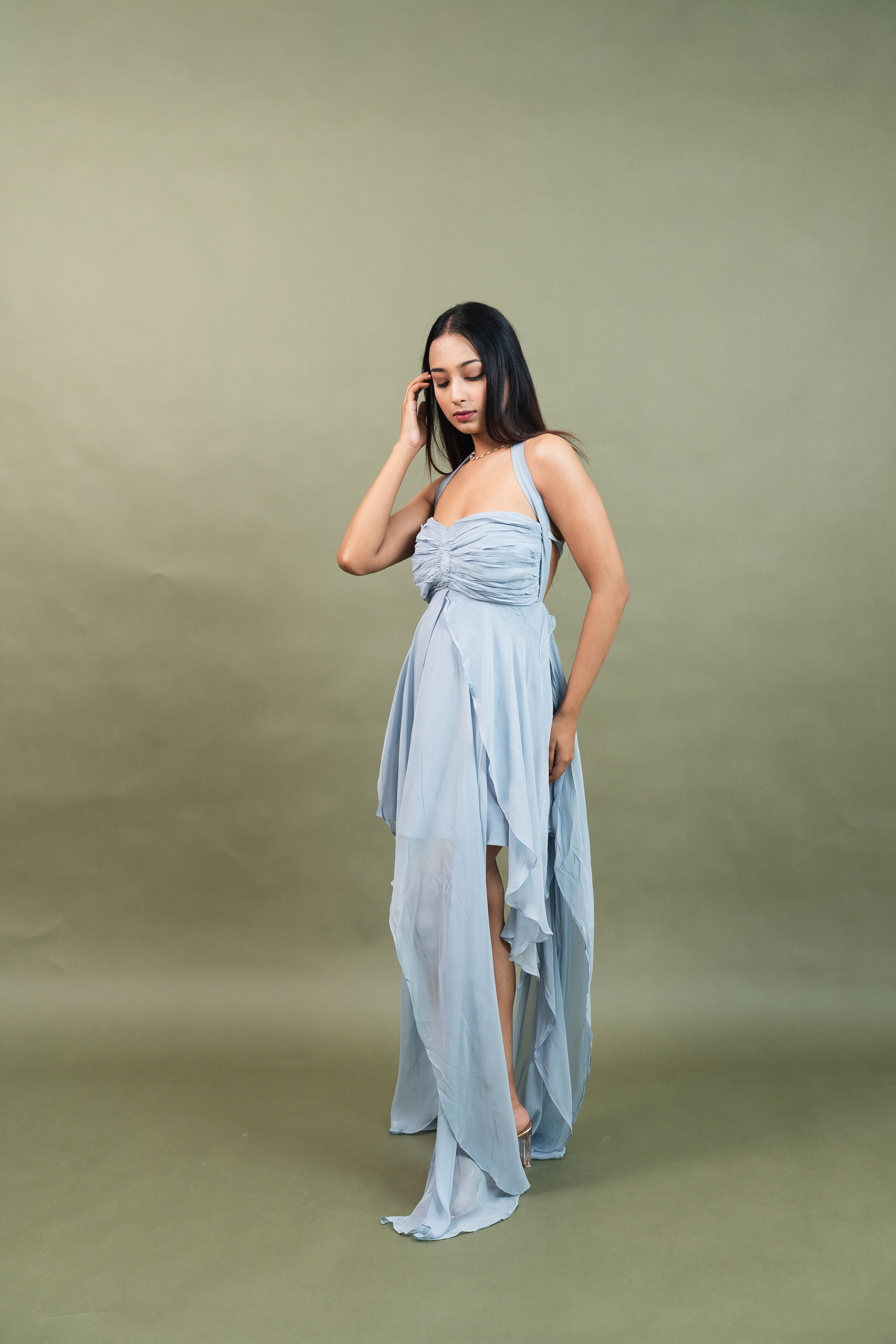 Blue Ruffle Dress