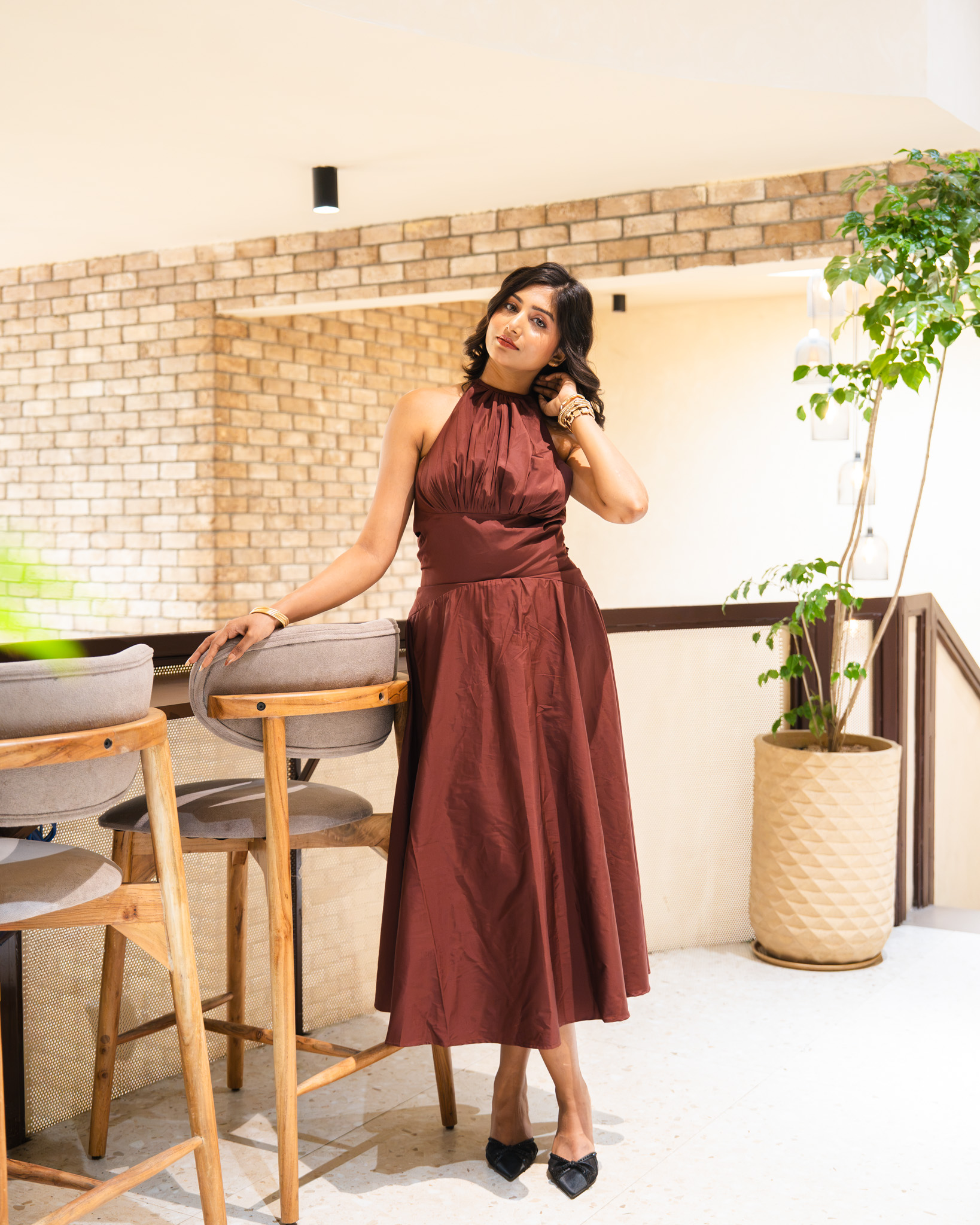Maroon Elegance Dress